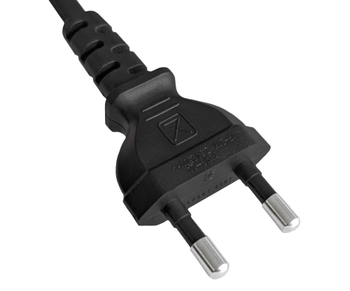 DINIC Netzkabel KOREA 2pin auf C7, 0,75mm², KTL, schwarz, 1.80m