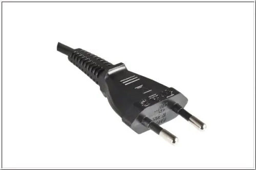 DINIC Netzkabel Israel Typ C auf C7, 0,75mm², 1,8m ISR 2pin/IEC 60320-C7, SII, schwarz