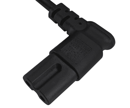 DINIC Netzkabel England UK Typ G 3A auf C7 90° LR, 0,75mm², ASTA, 1.80m