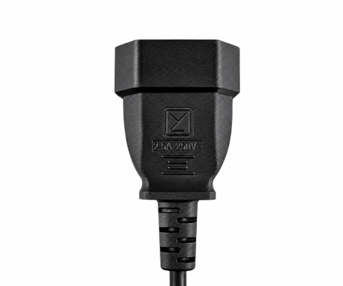 DINIC Netzkabel Euro-Verlängerung kurz, 2pol Stecker auf Buchse, 20cm