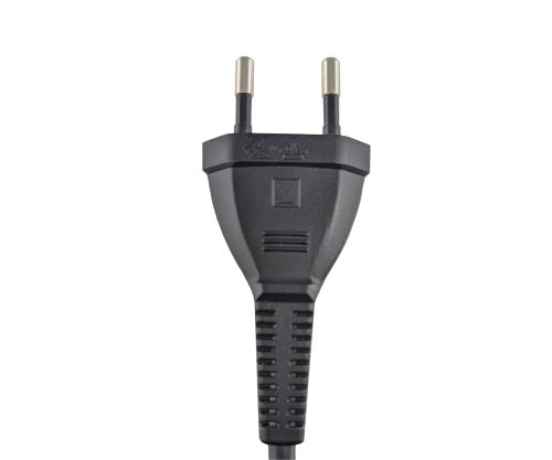 DINIC Netzkabel, Euro-Verlängerung, Eurostecker auf Eurobuchse, schwarz, 2m