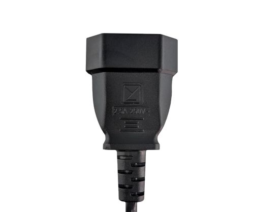 DINIC Netzkabel, Euro-Verlängerung, Eurostecker auf Eurobuchse, schwarz, 2m