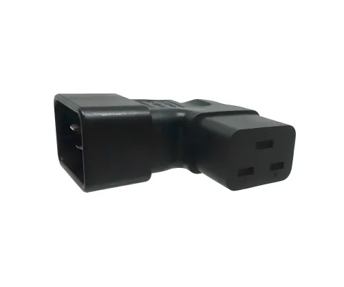 DINIC Netzadapter C19 auf C20 gewinkelt, YL-3318L-1 IEC 60320-C19/20 seitwärts gewinkelt, rechts/links