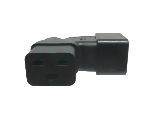DINIC Netzadapter C19 auf C20 gewinkelt, YL-3318L-1 IEC 60320-C19/20 seitwärts gewinkelt, rechts/links