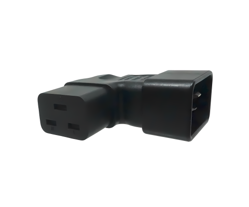 DINIC Netzadapter C19 auf C20 gewinkelt, YL-3318L IEC 60320-C19/20 seitwärts gewinkelt, links/rechts