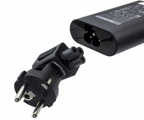 DINIC Netzadapter Schutzkontaktstecker CEE 7/7 auf C5 Stecker gewinkelt (Mickey Maus)