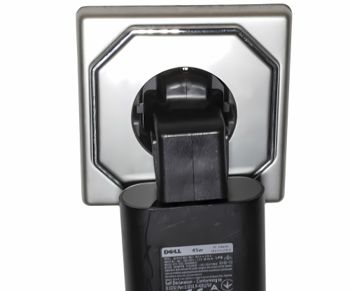 DINIC Netzadapter Schutzkontaktstecker CEE 7/7 auf C5 Stecker gewinkelt (Mickey Maus)