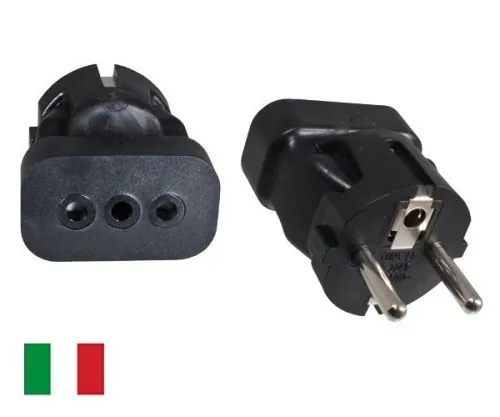 Braucht Man In Italien Einen Adapter Stecker DINIC Kabel Shop - Stromadapter Italien Typ L auf CEE 7/7 ITA 3pin Typ