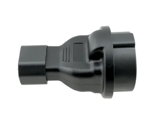 DINIC Netzadapter Schutzkontakt-Buchse auf C14 Kaltgeräte-Stecker