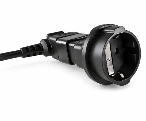 DINIC Netzadapter Schutzkontakt-Buchse auf C20 Stecker