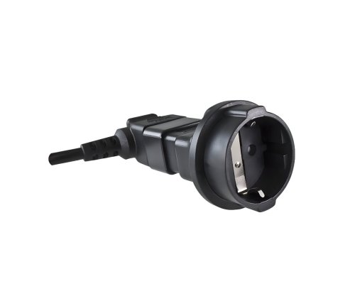 DINIC Netzadapter Schutzkontakt-Buchse auf C20 Stecker