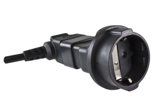 DINIC Netzadapter Schutzkontakt-Buchse auf C20 Stecker