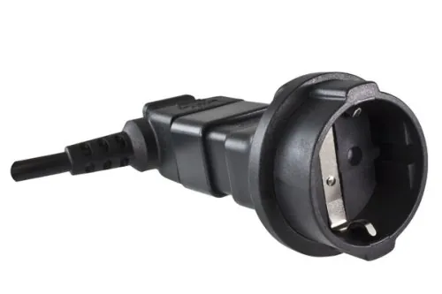 DINIC Netzadapter Schutzkontakt-Buchse auf C20 Stecker