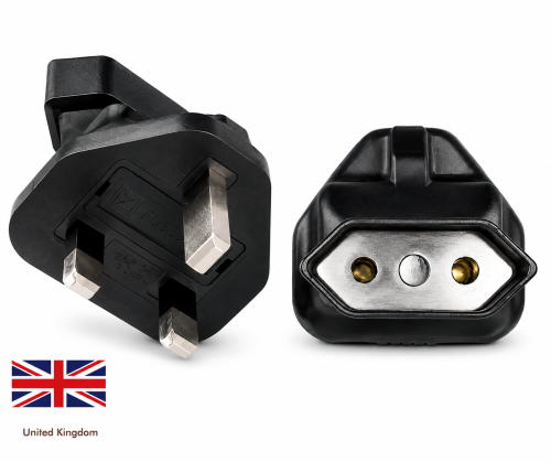 DINIC Reisestecker für England UK, 2-Pin Netzadapter