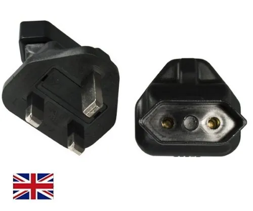 DINIC Reisestecker für England UK, 2-Pin Netzadapter