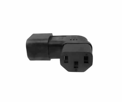 DINIC Netzadapter C13 auf C14 gewinkelt, YL-3212L IEC 60320-C13/14 seitwärts gewinkelt, links/rechts