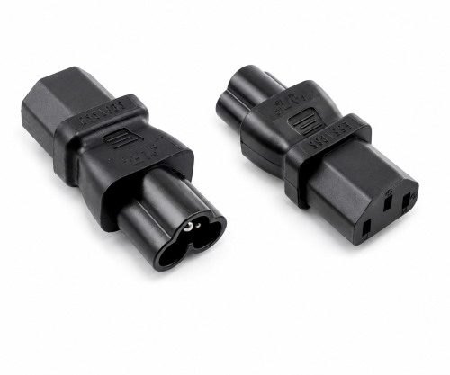 DINIC Netzadapter C13 Kaltgeräte auf C6 Kupplung