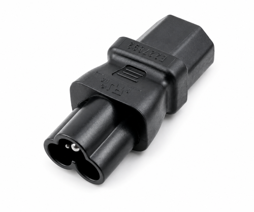 DINIC Netzadapter C13 Kaltgeräte auf C6 Kupplung