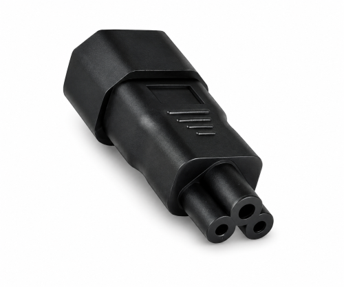 DINIC Netzadapter C14 Kaltgeräte-Buchse auf C5 Stecker