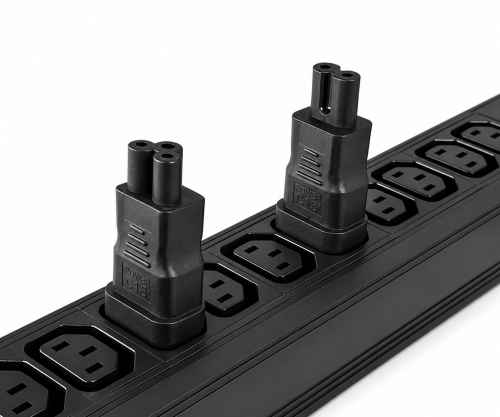DINIC Netzadapter C14 Kaltgeräte-Buchse auf C5 Stecker