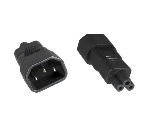DINIC Netzadapter C14 Kaltgeräte-Buchse auf C5 Stecker
