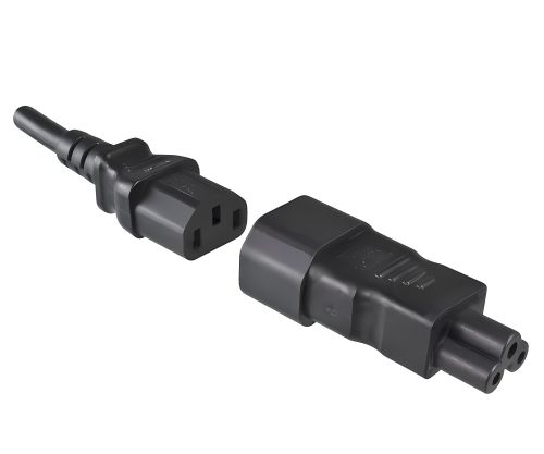 DINIC Netzadapter C14 Kaltgeräte-Buchse auf C5 Stecker