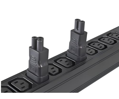 DINIC Netzadapter C14 Kaltgeräte-Buchse auf C5 Stecker