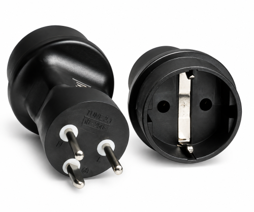 DINIC Reisestecker für Dänemark, 3-Pin Netzadapter, DK Adapter