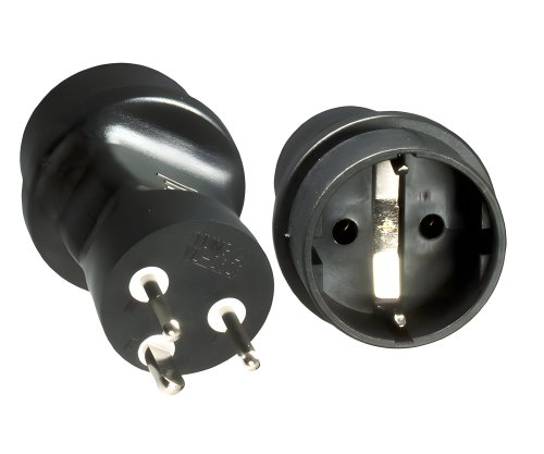 DINIC Reisestecker für Dänemark, 3-Pin Netzadapter, DK Adapter