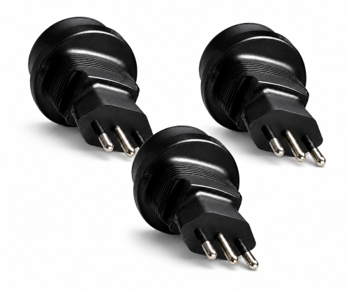 Stromadapter Italien CEE 7/3 auf ITA Typ L,3 Stück CEE 7/3 Buchse/ITA 3pin Stecker Typ L