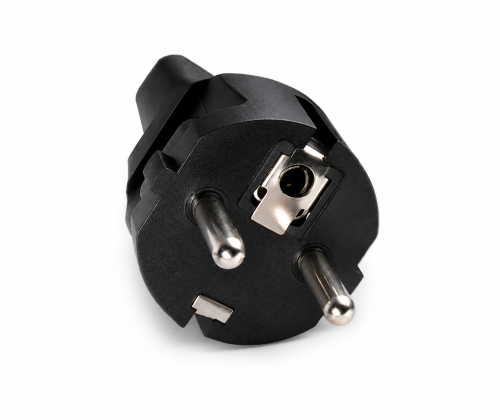 DINIC Netzadapter Schutzkontaktstecker auf C13 Kaltgeräte-Stecker, Schuko-Adapter