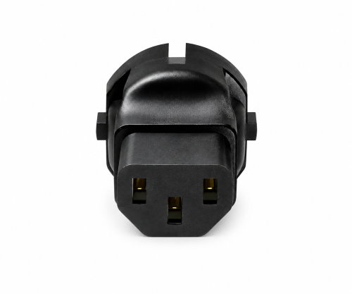 DINIC Netzadapter Schutzkontaktstecker auf C13 Kaltgeräte-Stecker, Schuko-Adapter
