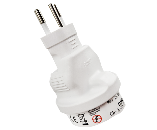 DINIC Reisestecker für die Schweiz mit Sicherung, weiß, Netzadapter CH