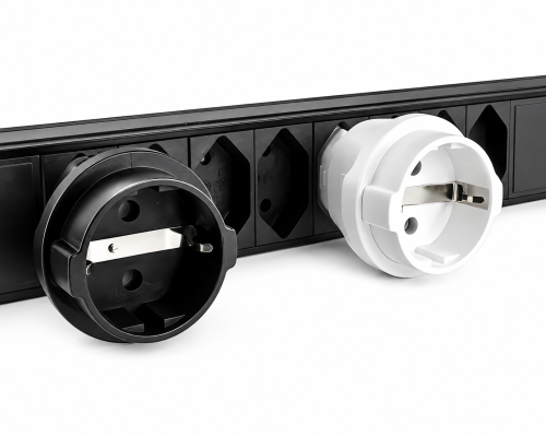 DINIC Reisestecker für die Schweiz mit Sicherung, Netzadapter CH