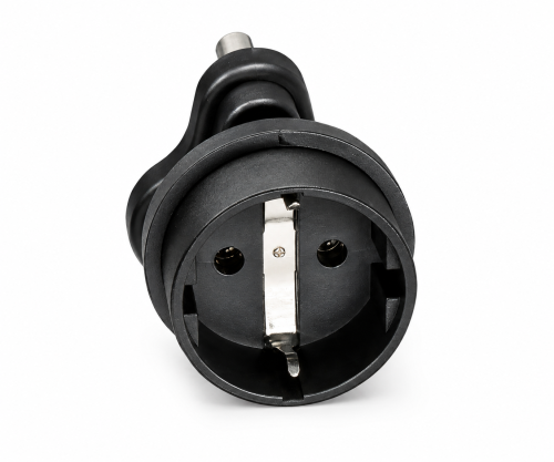 DINIC Stromadapter Südafrika u. Indien Typ M auf Schuko CEE 7/3 Buchse, 3pin Stecker