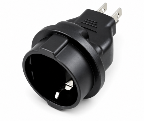 DINIC Reisestecker für USA Amerika, Japan u. Thailand auf Schuko, 3-Pin Netzadapter