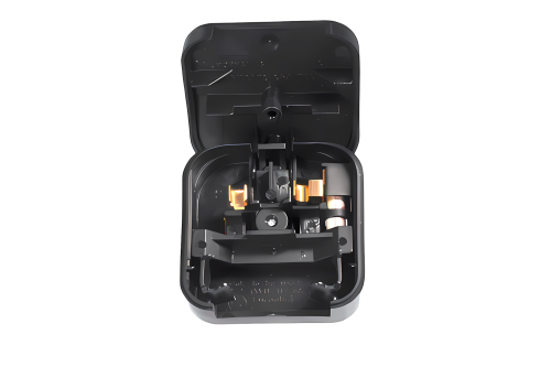 DINIC Netzadapter C7, Stromadapter EU auf England UK, verschraubt, 3A, ECP-BK-R-3A, schwarz