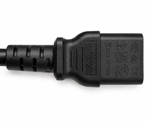 DINIC Kaltgerätekabel C13 auf C14, VDE/UL/CCC/KTL/SAA/PSE, 1mm² schwarz, 5m