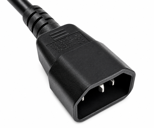 DINIC Kaltgerätekabel C13 auf C14, VDE/UL/CCC/KTL/SAA/PSE, 1mm² schwarz, 5m