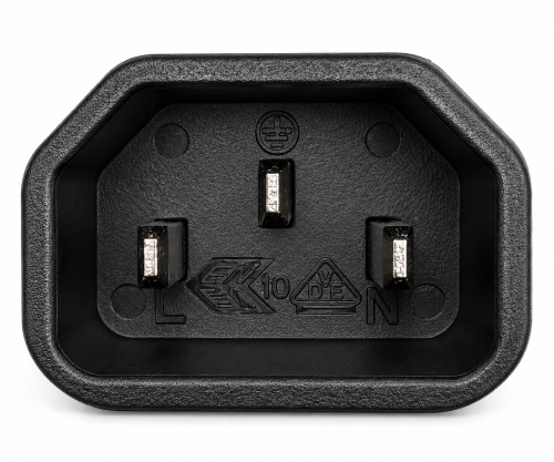 DINIC Kaltgerätekabel C13 auf C14, VDE/UL/CCC/KTL/SAA/PSE, 1mm² schwarz, 2m