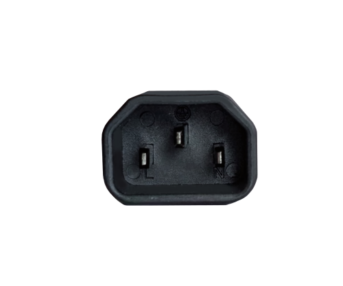 DINIC Netz Adapter Kabel C14 auf Schutzkontaktbuchse, 0,75mm², schwarz, 1,00m