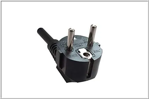 DINIC Netzkabel Schuko auf C19 locking, VDE, 1,5mm², Verriegelung, 2m