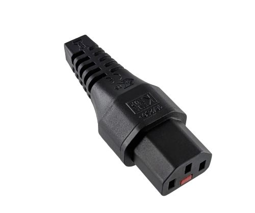 DINIC Netzkabel Schuko auf C13 mit Verriegelung, locking, 1mm², 2m