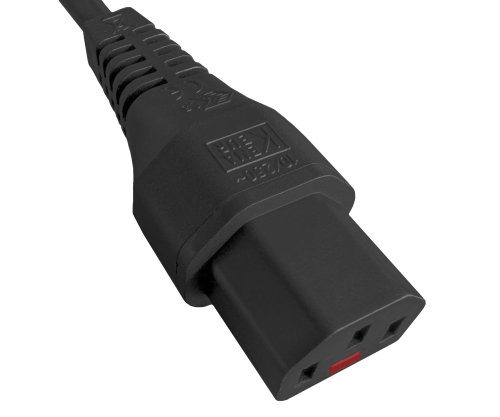 DINIC Netzkabel England UK Typ G 5A auf C13, locking, fused 5A, BSI, Verriegelung, 2m