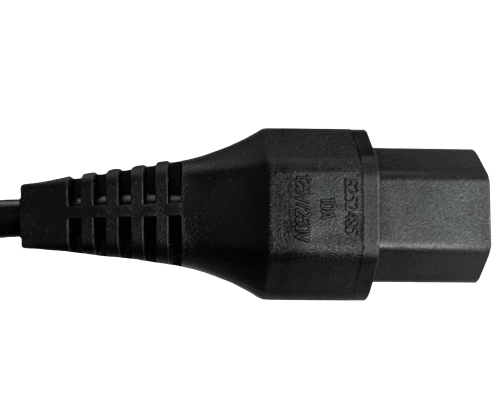 DINIC IEC Lock Netzkabel Amerika USA Typ B auf C13 locking, mit Verriegelung, schwarz, 2m