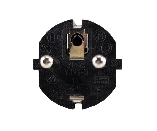 DINIC Netzkabel Schutzkontaktstecker gerade auf C13, schwarz, 1.80m
