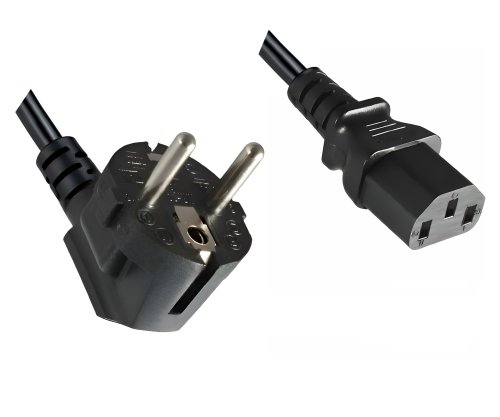 DINIC Netzkabel, extra großen Querschnitt 1,5mm², CEE 7/7 - C13, VDE-zertifiziert, 3m