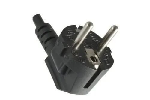 DINIC Netzkabel Schutzkontaktstecker auf C13, VDE, 0,75mm², schwarz, 0,50m