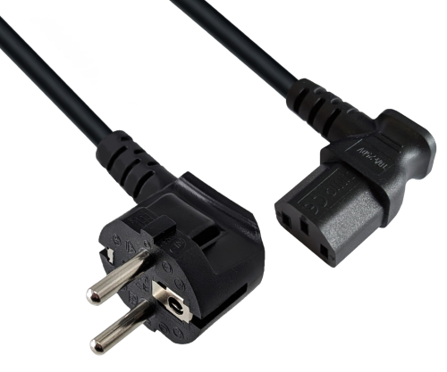 DINIC Netzkabel auf C13 90 Grad nach rechts abgewinkelt
