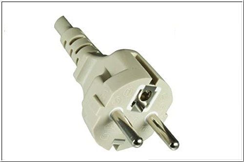 DINIC Netzkabel Europa CEE 7/7 auf C13 abgewinkelt, 0,75 mm², VDE, grau, Länge 1,80m